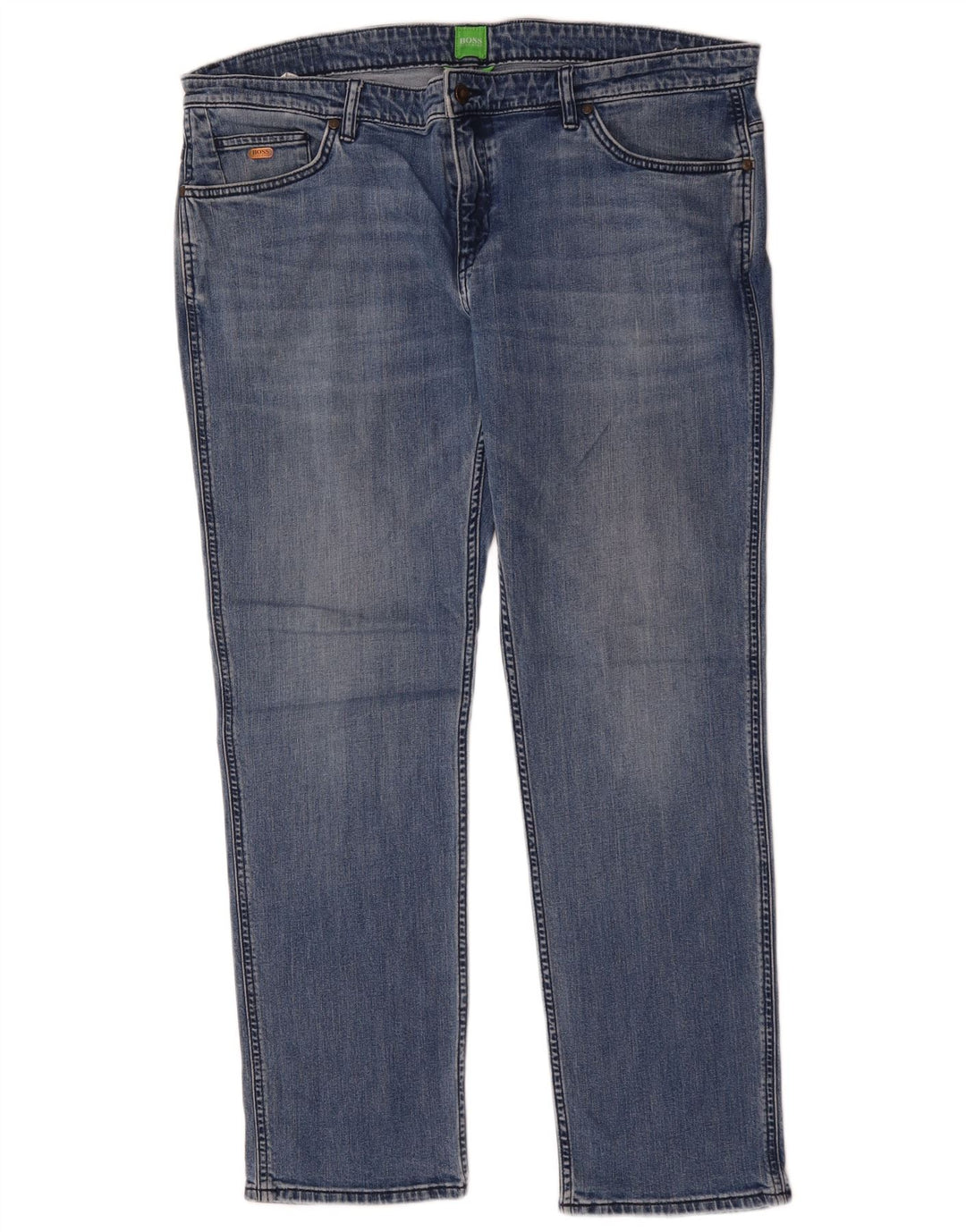 HUGO BOSS Mens Straight Jeans W40 L32 Blue Cotton