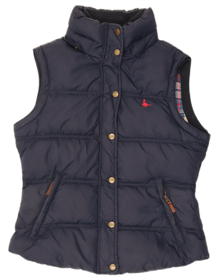 JACK WILLS Womens Padded Gilet UK 10 Small  Navy Blue Nylon