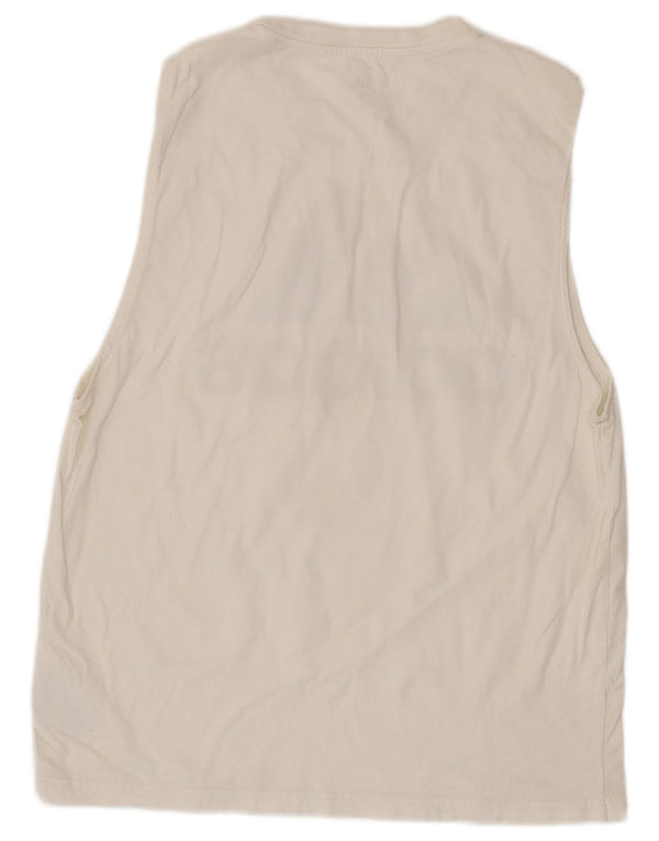 Adidas Womens Graphic Vest Top UK 16 Large White Cotton