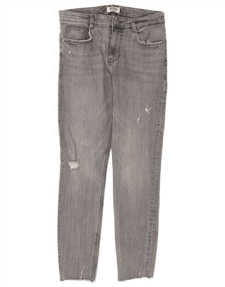 ZARA Womens Skinny Jeans EU 40 Medium W30 L26 Grey Cotton