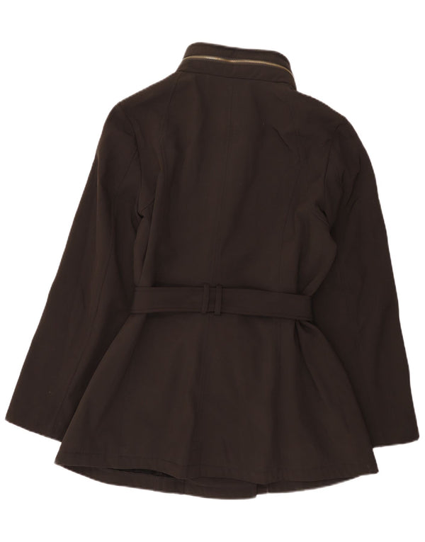 Michael Kors Womens Hooded Military Windbreaker Jacket UK 14 Large Black