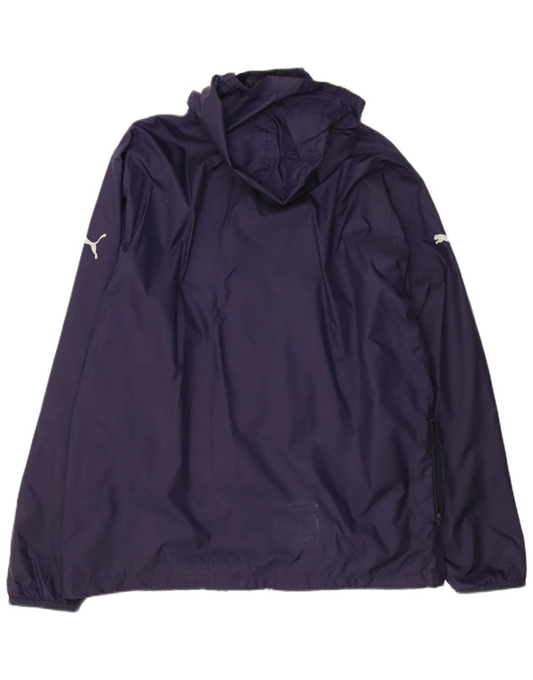PUMA Mens Hooded Rain Jacket UK 44 2XL Navy Blue