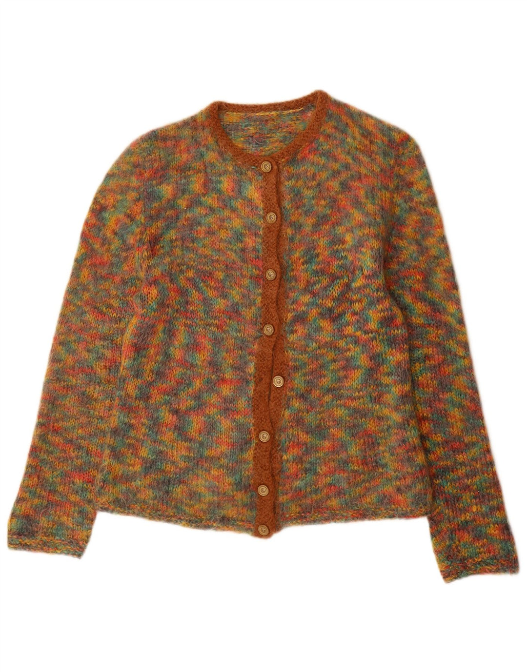 Vintage Womens Cardigan Sweater UK 12 Medium Multicoloured Flecked