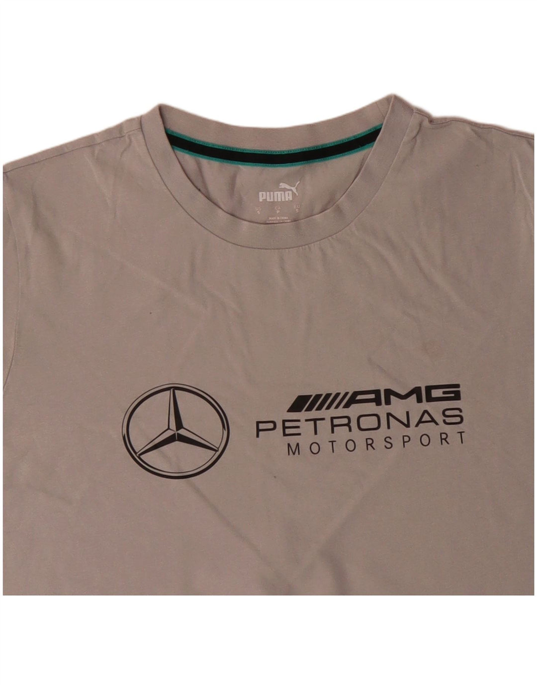 PUMA Mens Graphic T-Shirt Top Small Grey Cotton