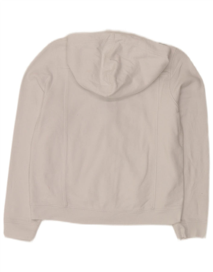 CALVIN KLEIN JEANS Womens Graphic Zip Hoodie Sweater UK 10 Small White