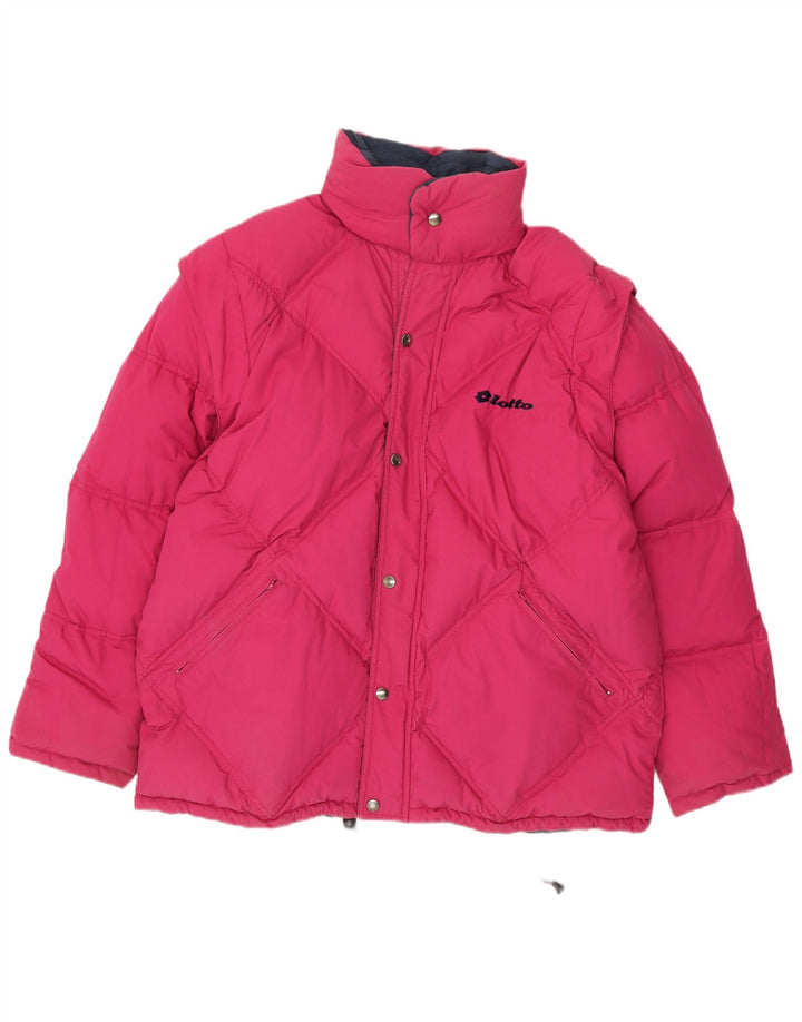 Lotto Mens Reversible Padded Jacket UK 36 Small Navy Blue Polyester