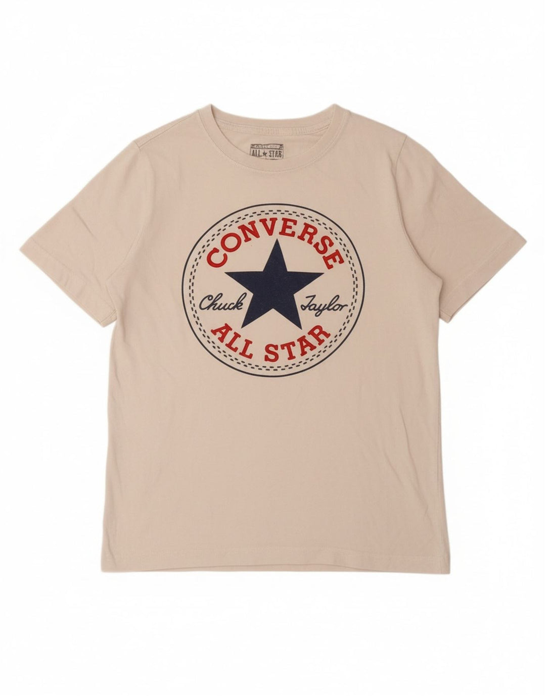 CONVERSE Boys Graphic T-Shirt Top 10-11 Years Medium White Cotton