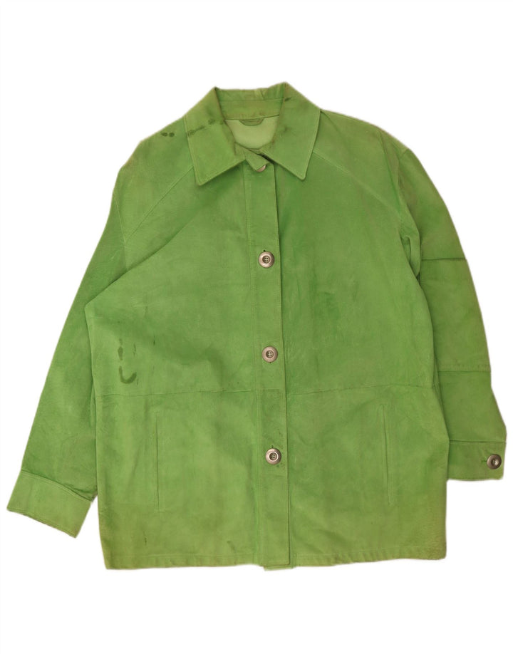 Gai Mattiolo Womens Suede Jacket UK 16 Large Green