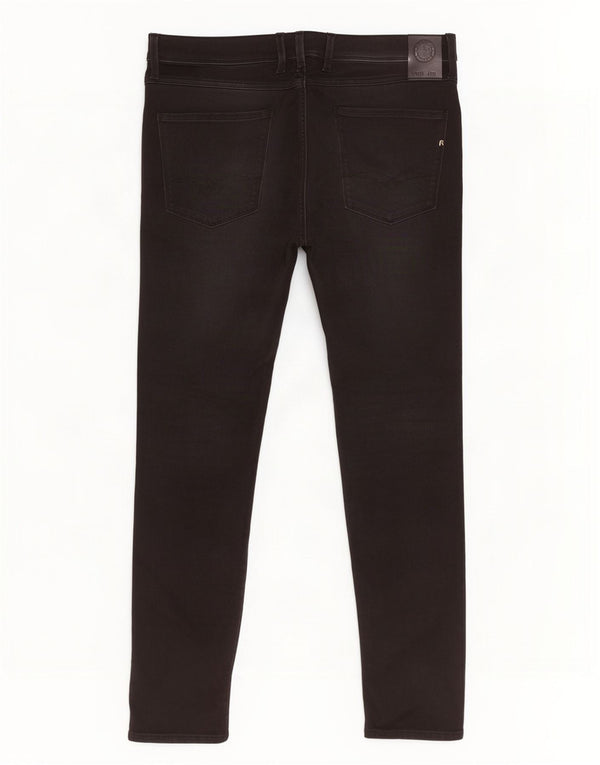 Replay Mens Anbass Slim Jeans W36 L32 Black Cotton