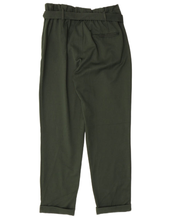 ZARA Womens Pegged Casual Trousers Medium W28 L27 Green Polyester