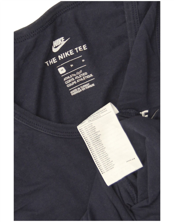 Nike Mens Athletic Cut Vest Top Medium Navy Blue Cotton