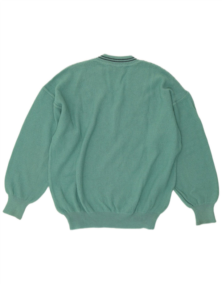 Il Granchio Mens V-Neck Jumper Sweater Medium Green