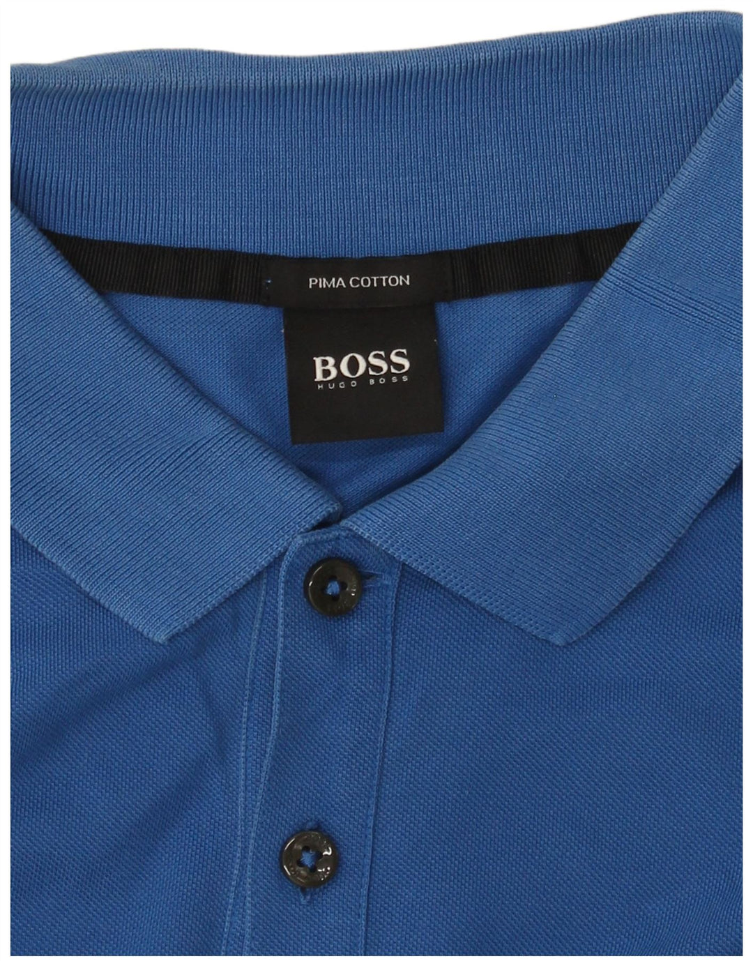 Hugo Boss Mens Polo Shirt XL Blue Cotton Designer