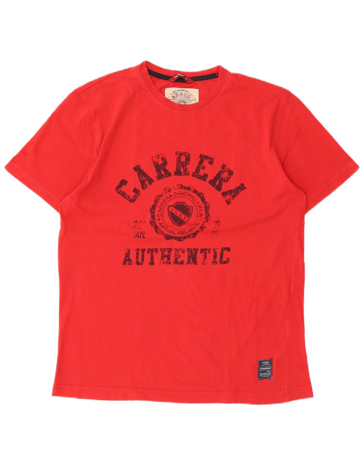 CARRERA Mens Graphic T-Shirt Top Large Red