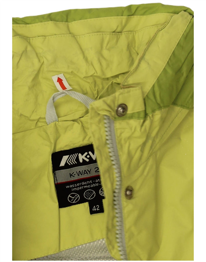 K-Way Womens Rain Jacket IT 42 Medium Green Colourblock Polyester