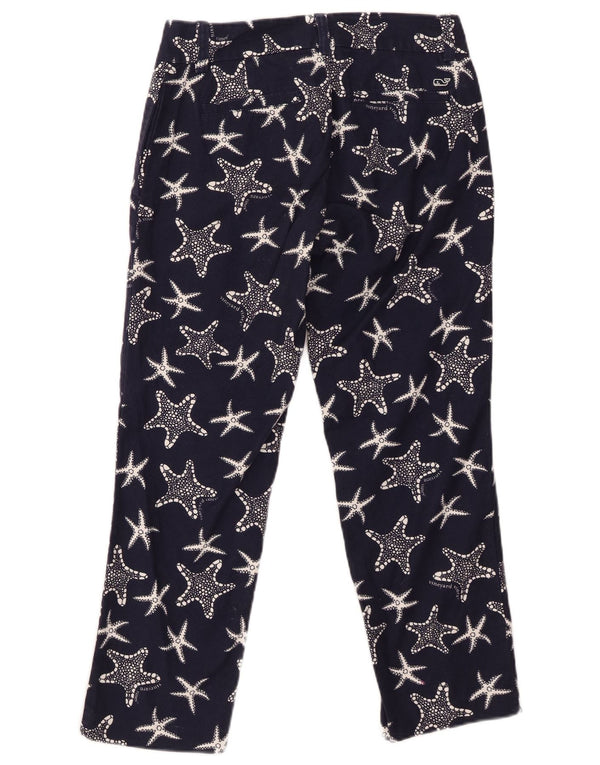 VINEYARD VINES Womens Cropped Trousers US 4 Small W28 L25 Navy Blue