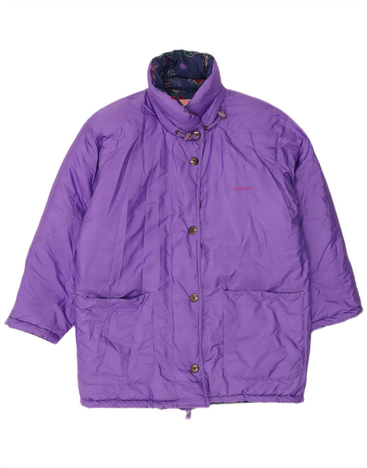 Stratos Womens Reversible Oversized Ski Jacket EU 44 XL Purple Polyester