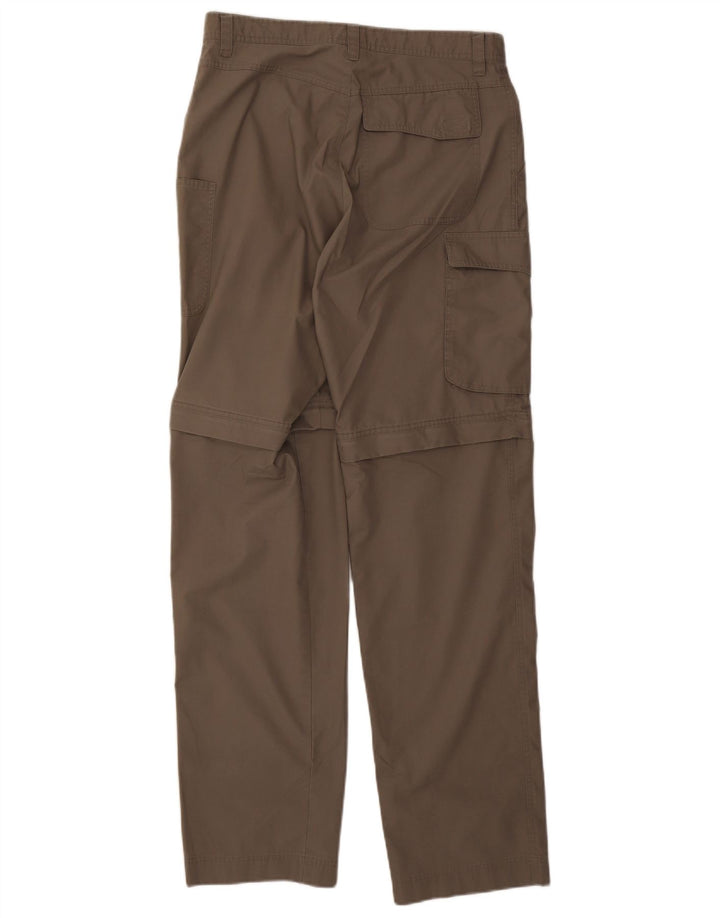 Jack Wolfskin Mens Straight Cargo Trousers W32 L34 Grey Polyester