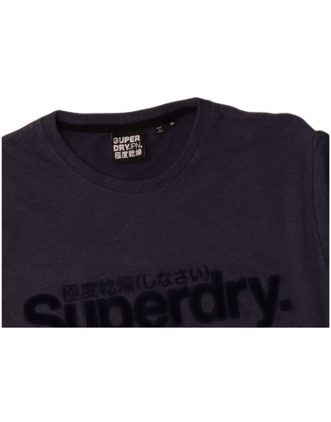 SUPERDRY Mens Graphic T-Shirt Top XL Blue Cotton