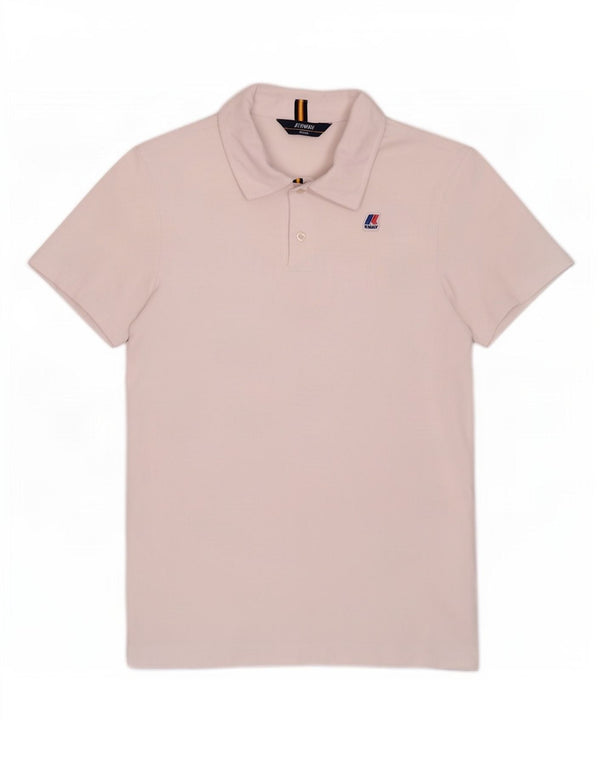 K-Way Mens Polo Shirt Medium White Cotton