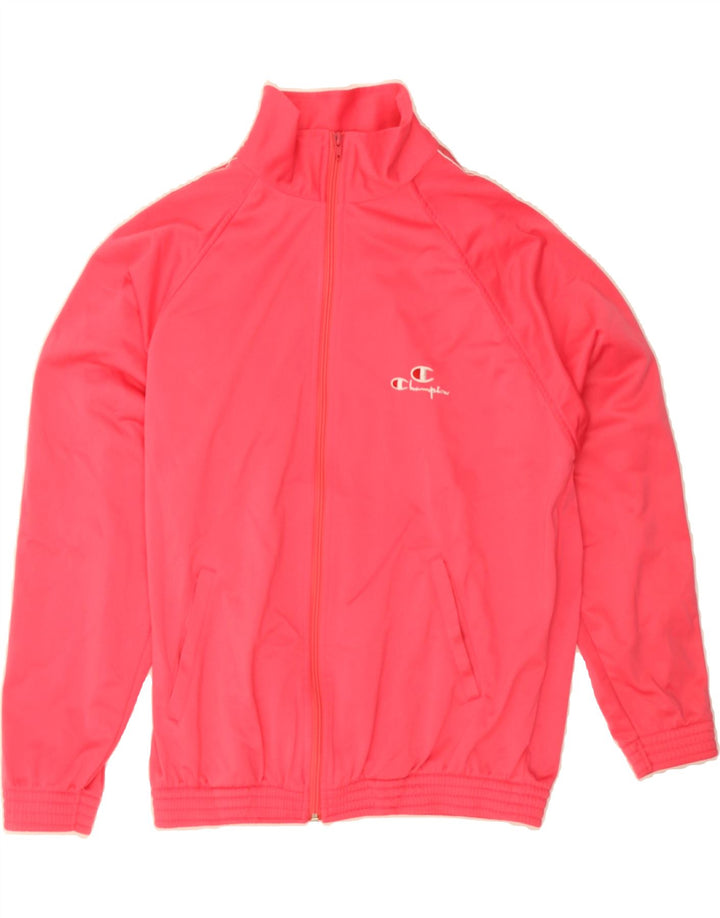 CHAMPION Mens Graphic Tracksuit Top Jacket Medium Pink Polyester Vintage Champion and Second-Hand Champion from Messina Hembry 
