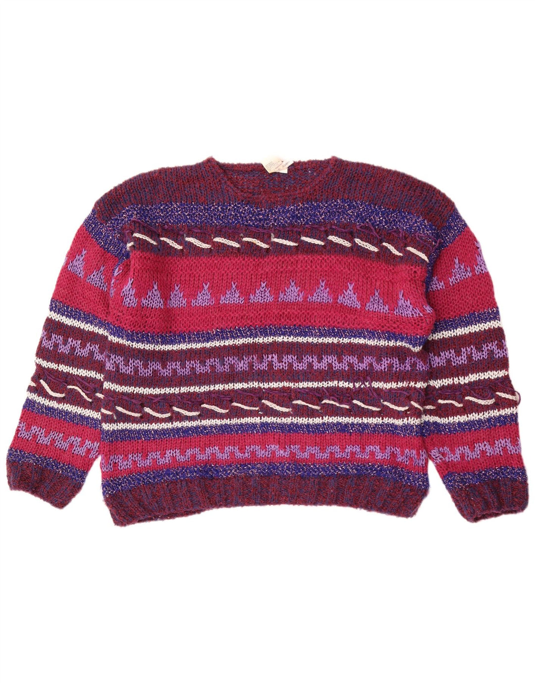 Vintage Womens Crew Neck Jumper Sweater IT 44/46 Medium Multicoloured