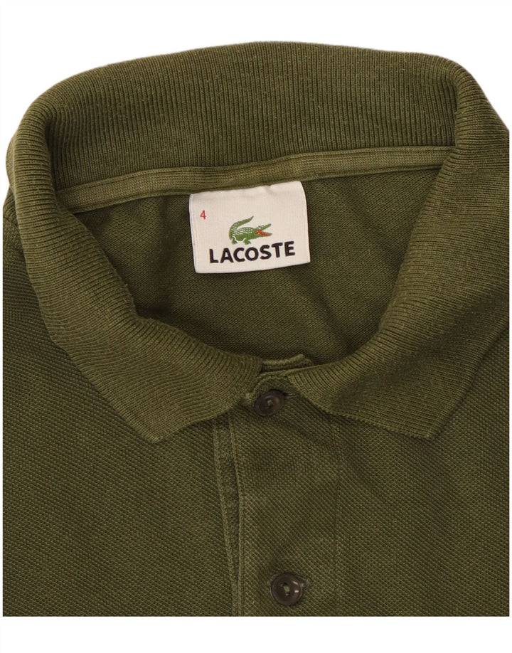 Lacoste Mens Polo Shirt Size 4 Medium Khaki