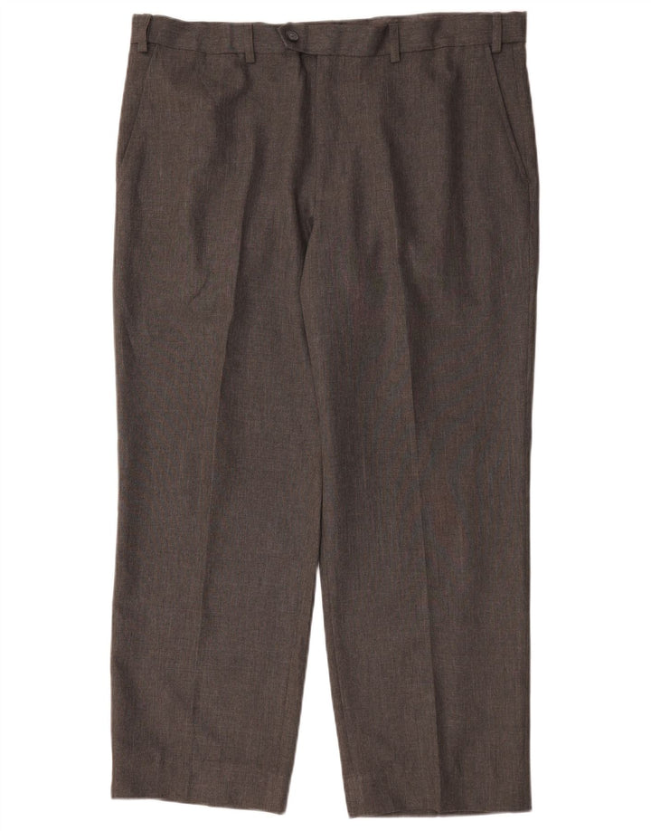 Marks & Spencer Mens Straight Regular Fit Suit Trousers W38 L29 Grey