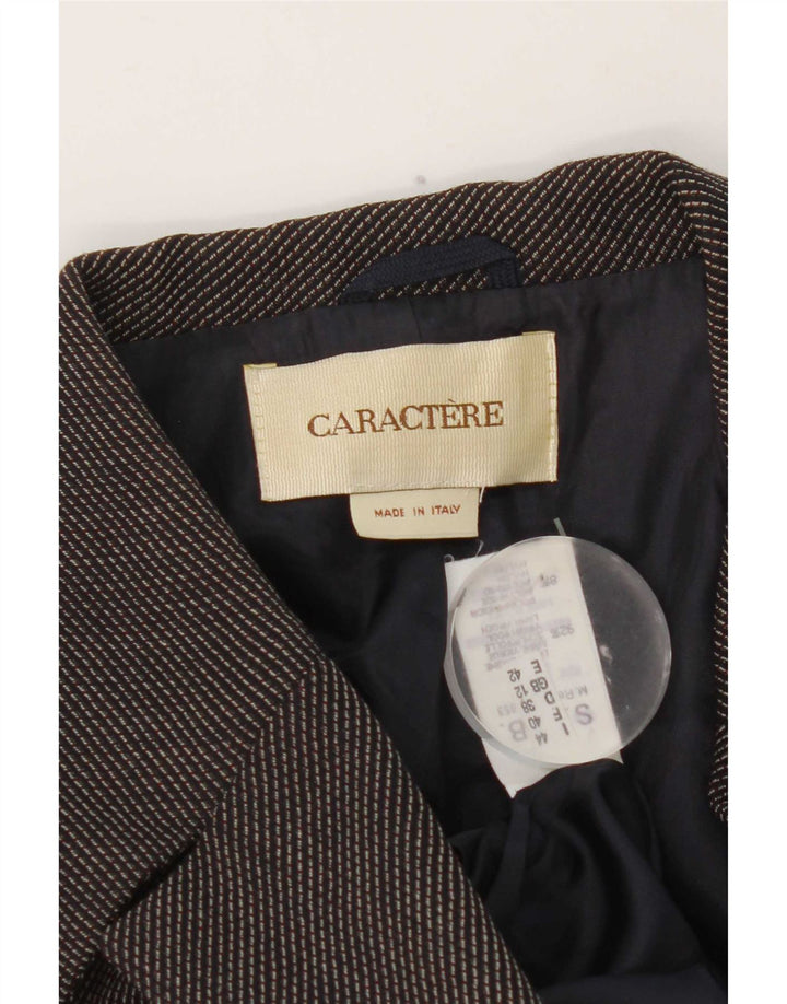 Caractere Womens Double Breasted Blazer Jacket UK 12 Medium Grey
