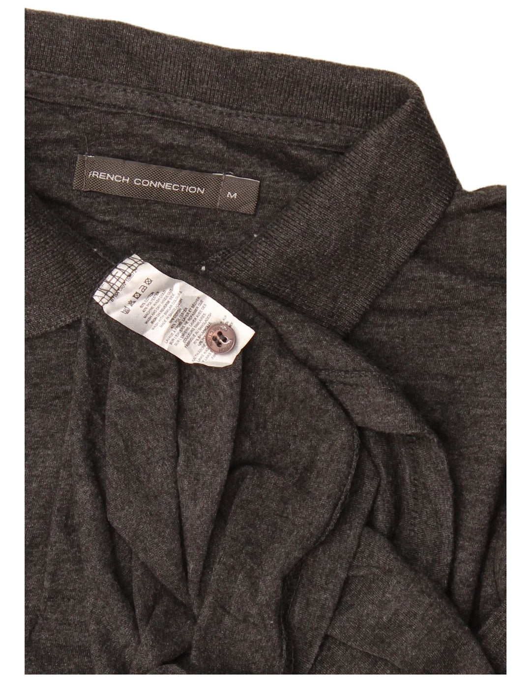 French Connection Mens Polo Shirt Medium Grey Cotton
