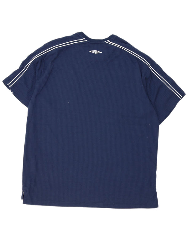 Umbro Mens T-Shirt Top XL Navy Blue Polyester