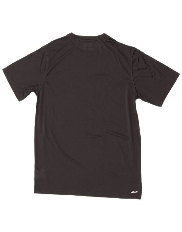 New Balance Mens Graphic T-Shirt Top Medium Black Polyester