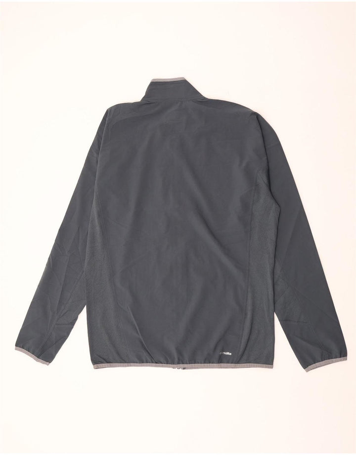 Adidas Mens Climalite Tracksuit Top Jacket Large Grey Polyester