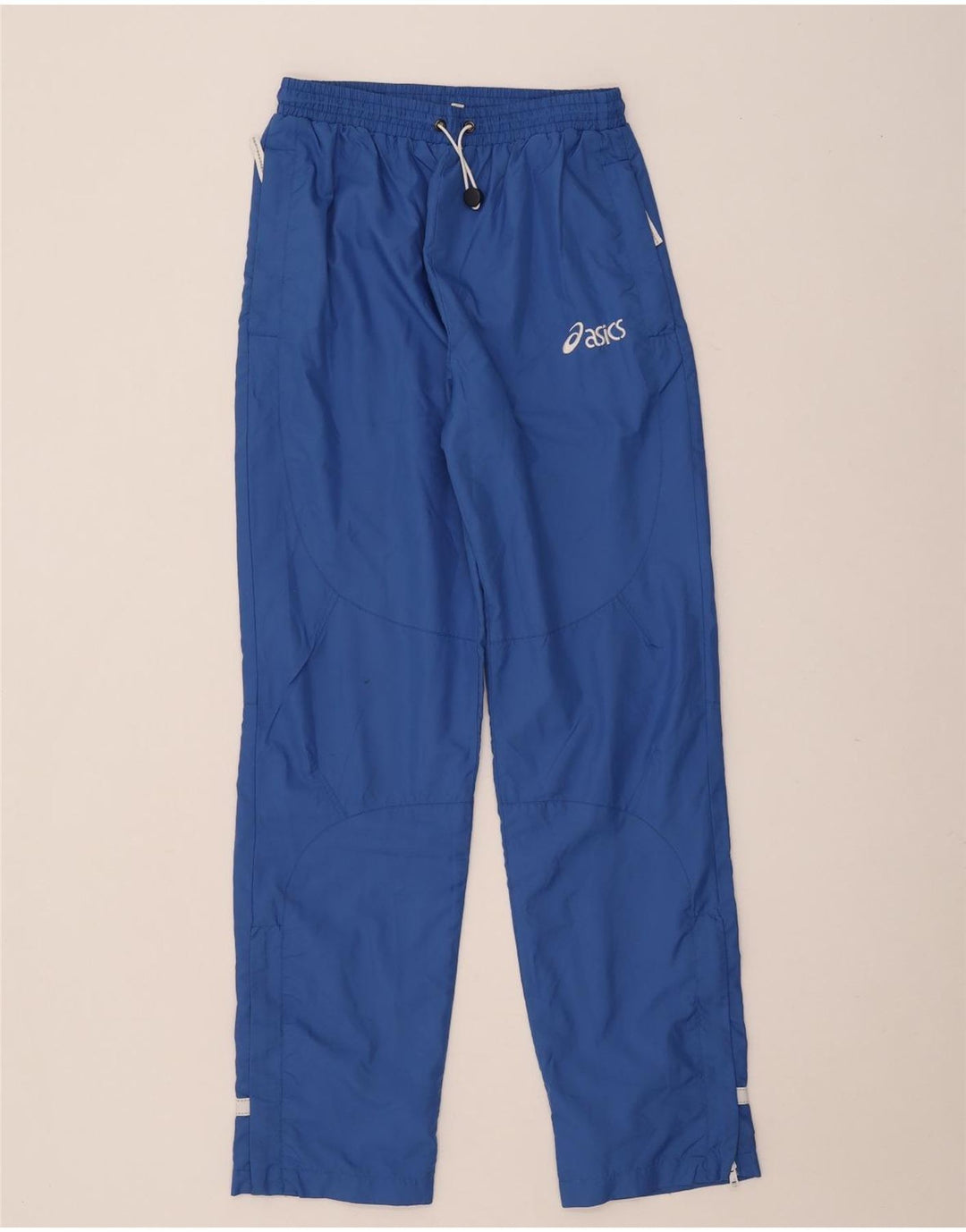 Asics Mens Tracksuit Trousers Medium  Blue Colourblock Polyester