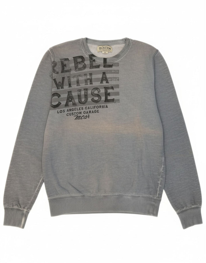 MARLBORO CLASSICS Womens Sweatshirt Jumper UK 16 Large Blue Vintage Marlboro Classics and Second-Hand Marlboro Classics from Messina Hembry 