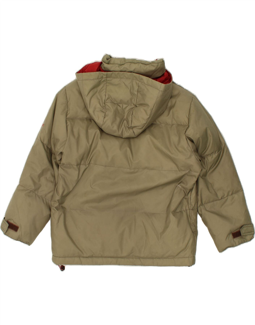 DIADORA Boys Hooded Padded Jacket 15-16 Years Khaki Polyamide Vintage Diadora and Second-Hand Diadora from Messina Hembry 