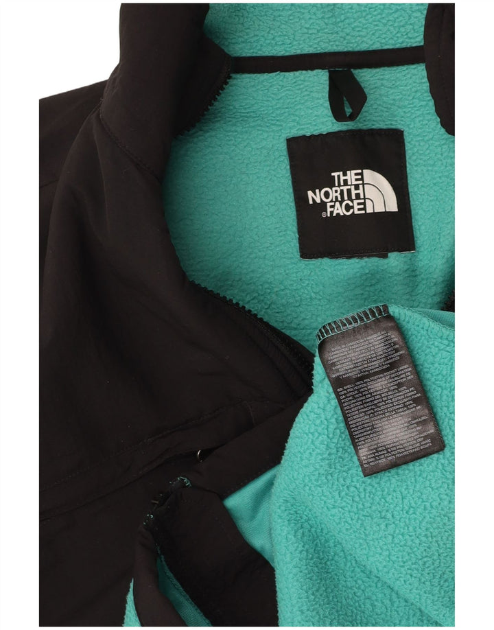 THE NORTH FACE Mens Fleece Jacket UK 36 Small Turquoise Colourblock