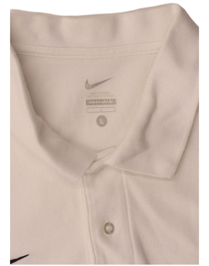 NIKE Mens Polo Shirt Large White