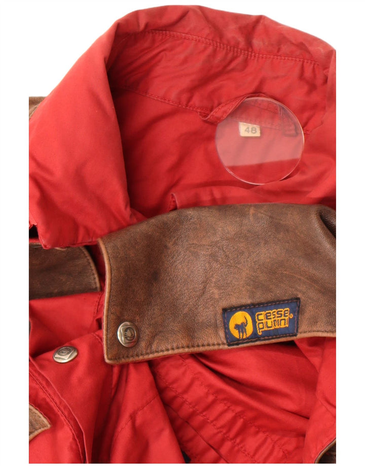 Ciesse Piumini Mens Bomber Jacket IT 48 Small Red Cotton