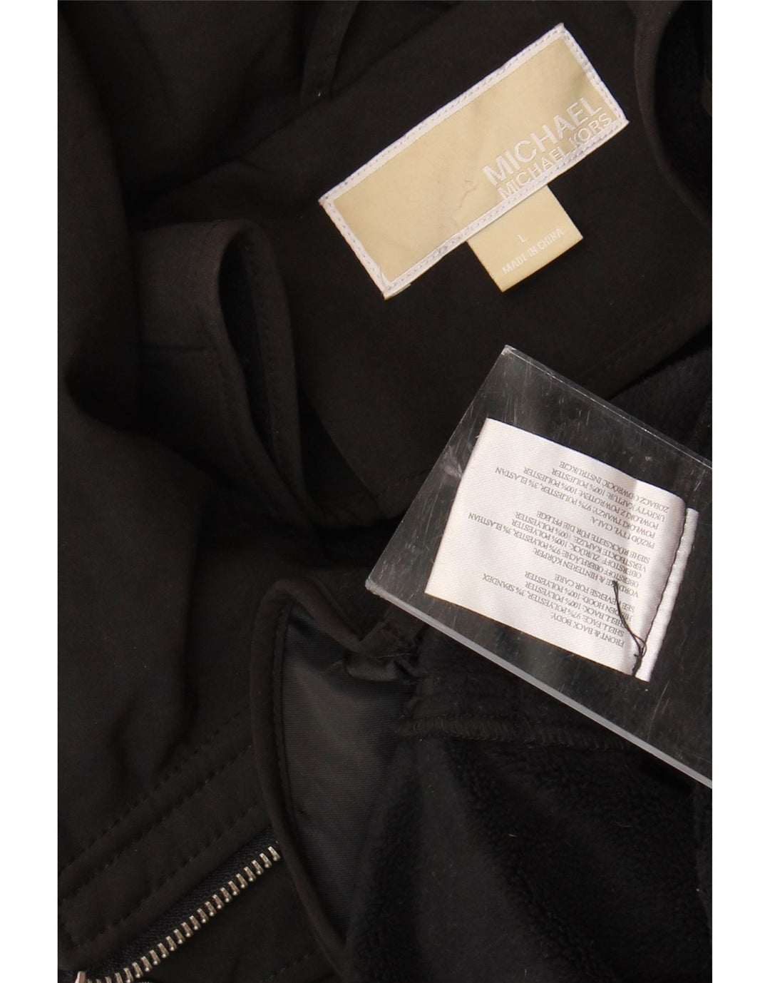 MICHAEL KORS Womens Utility Jacket UK 14 Large Black Polyester