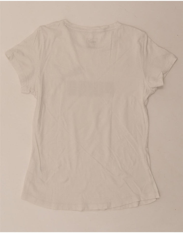 PUMA Womens Graphic T-Shirt Top UK 10 Small  White Vintage Puma and Second-Hand Puma from Messina Hembry 