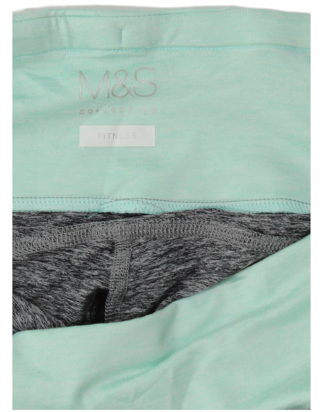 Marks & Spencer Womens Capri Leggings UK 14 Medium Grey Colourblock