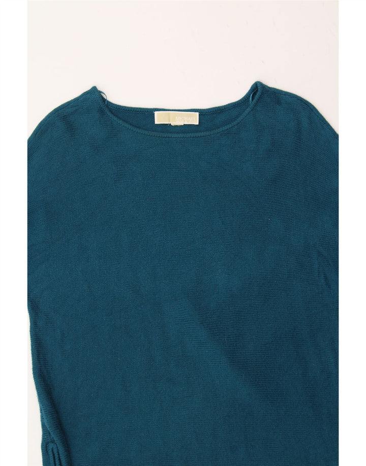 MICHAEL KORS Womens Boat Neck Jumper Sweater UK 12 Medium Blue Vintage Michael Kors and Second-Hand Michael Kors from Messina Hembry 