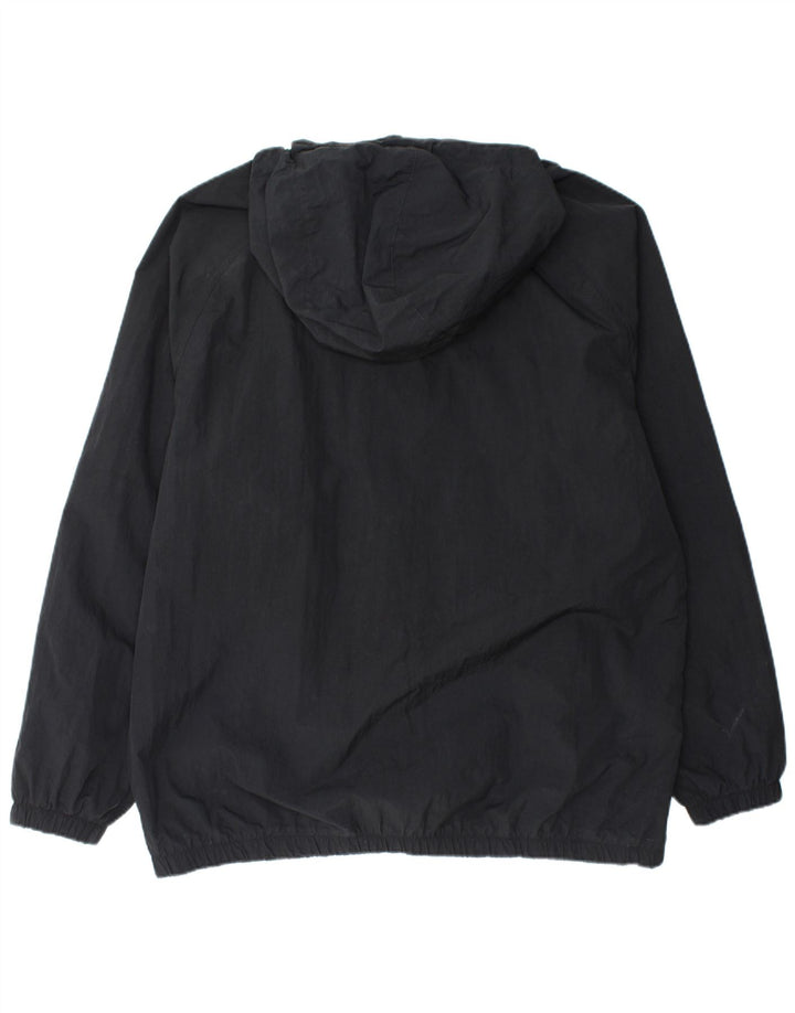 NIKE Mens Hooded Pullover Rain Jacket UK 42 XL Black Nylon