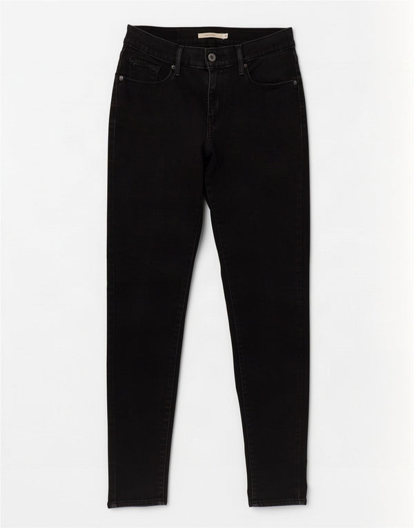 Levi's Womens Slim Jeans W28 L30 Black Cotton
