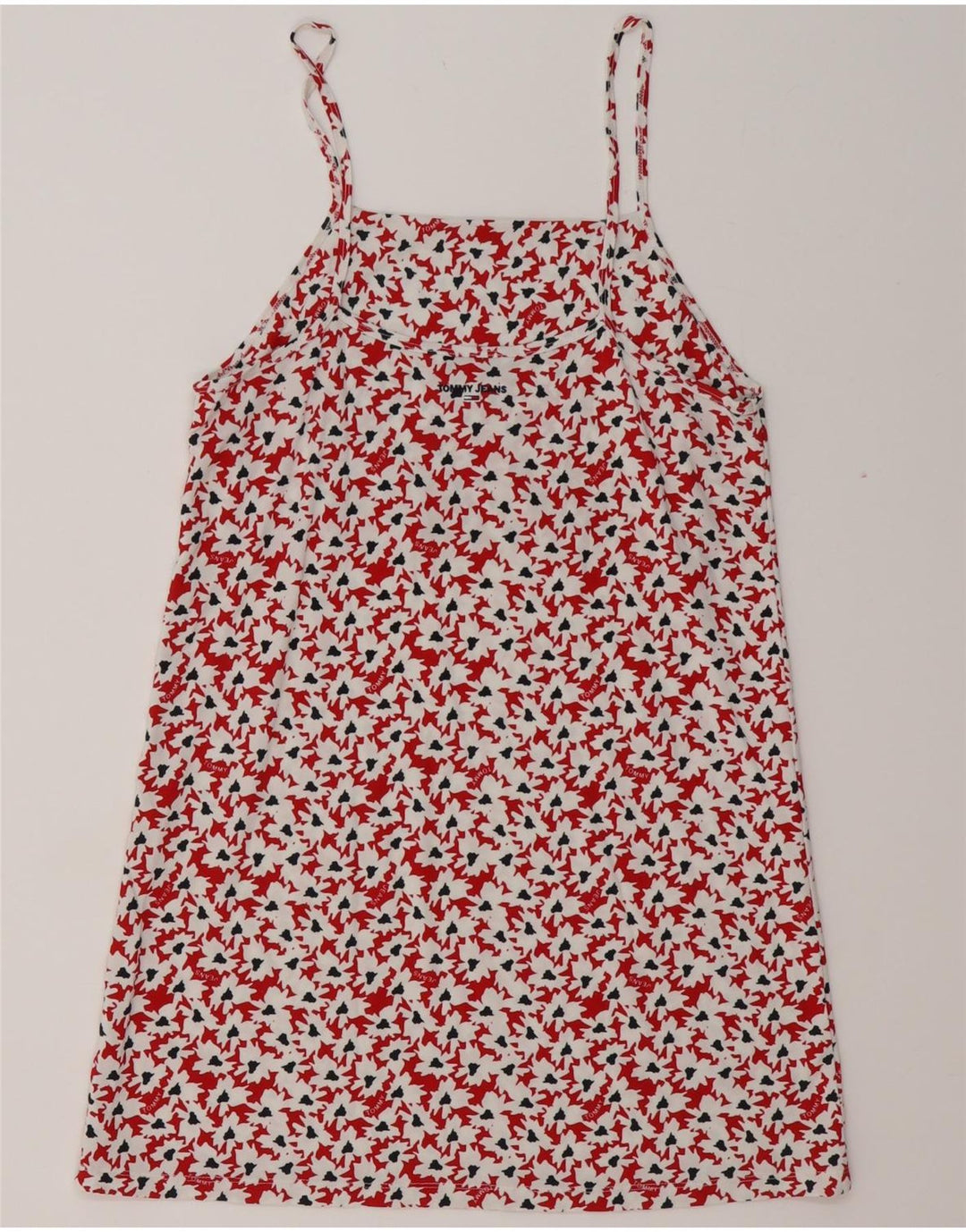 TOMMY HILFIGER Womens Abstract Pattern Blouse Top UK 12 Medium Red