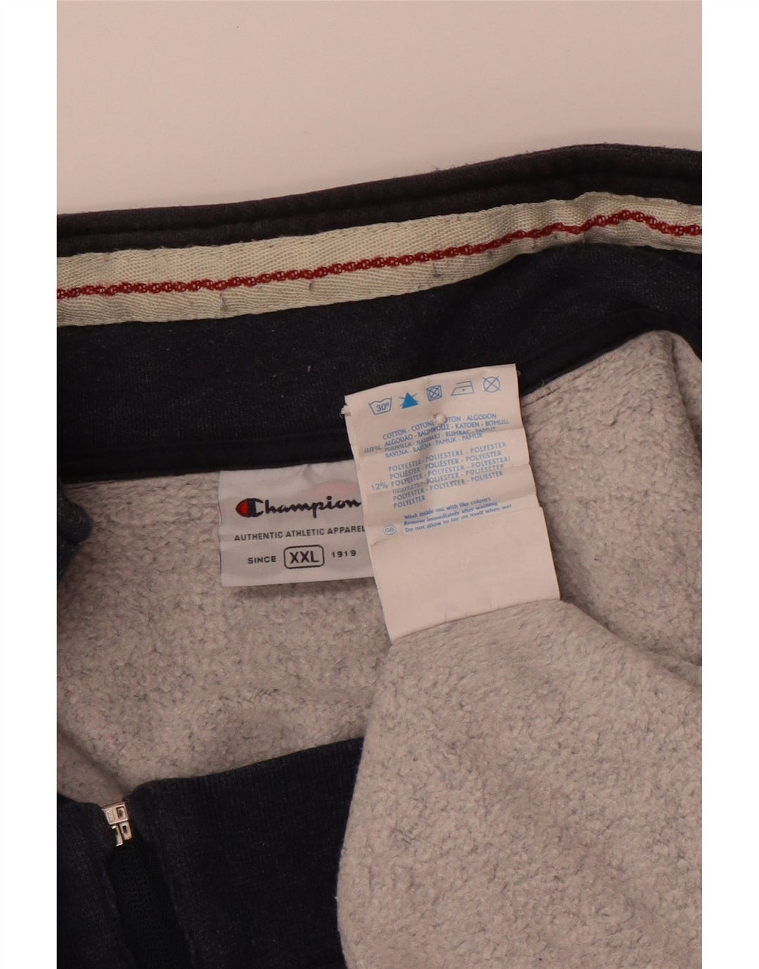 CHAMPION Mens Tracksuit Top Jacket 2XL Navy Blue Cotton