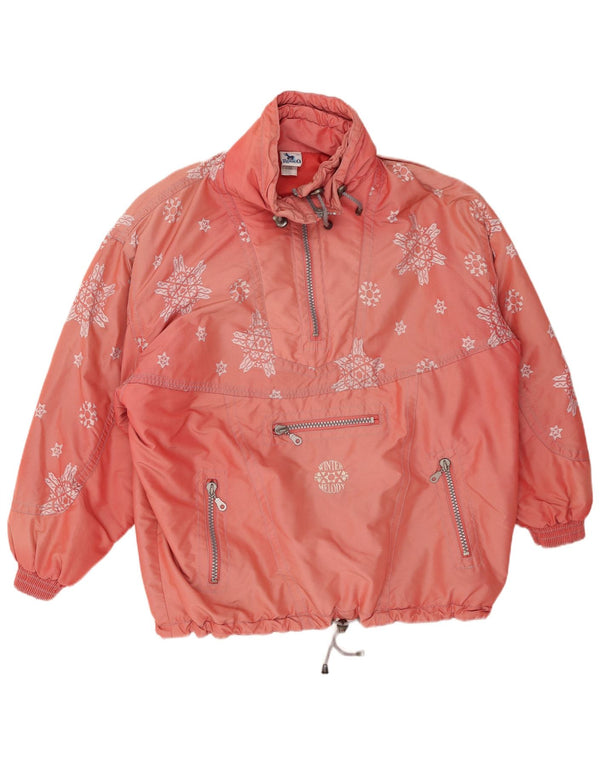 RODEO Mens Anorak Jacket UK 42 XL Pink Geometric Polyester
