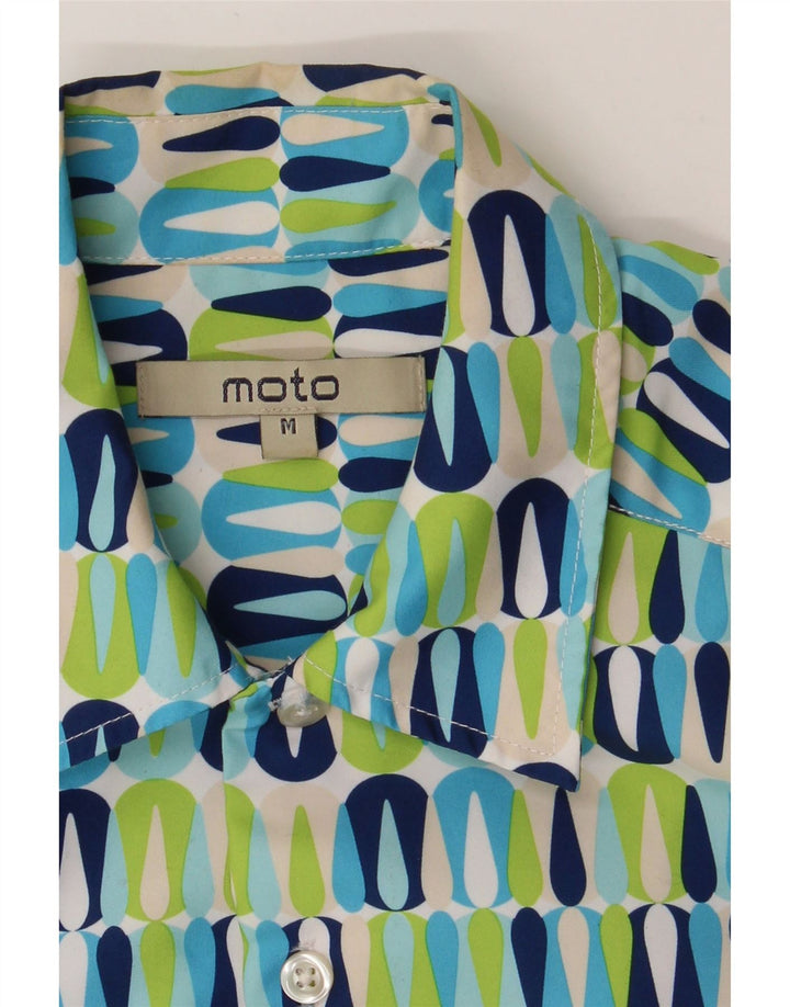 MOTO Mens Abstract Pattern Short Sleeve Shirt Medium Multicoloured Vintage Moto and Second-Hand Moto from Messina Hembry 
