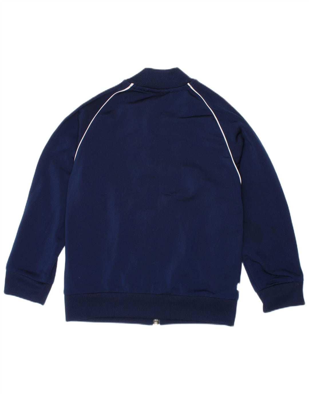 Adidas Boys Tracksuit Top Jacket 4-5 Years Navy Blue Polyester